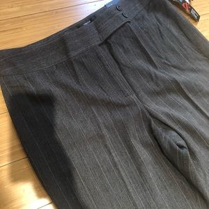 Dark grey herringbone pinstriped dress pant
